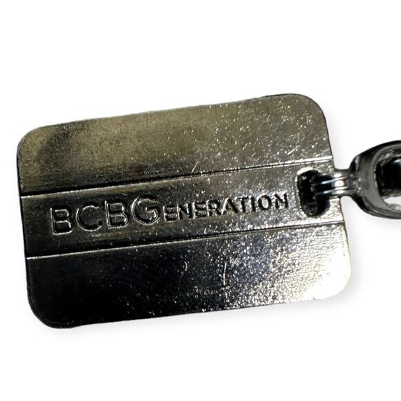 BCBGeneration Sweater Womens Small Wool Shawl Collar Academia Prep Gray Striped - Picture 8 of 11